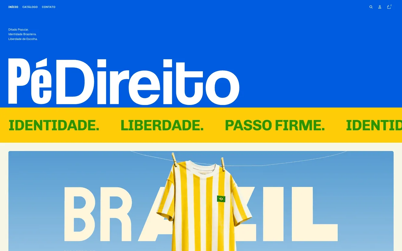 Primeira dobra da loja Pé Direito