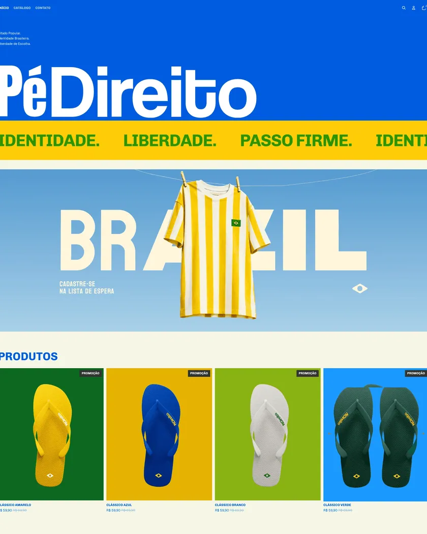 Primeira dobra da loja Pé Direito