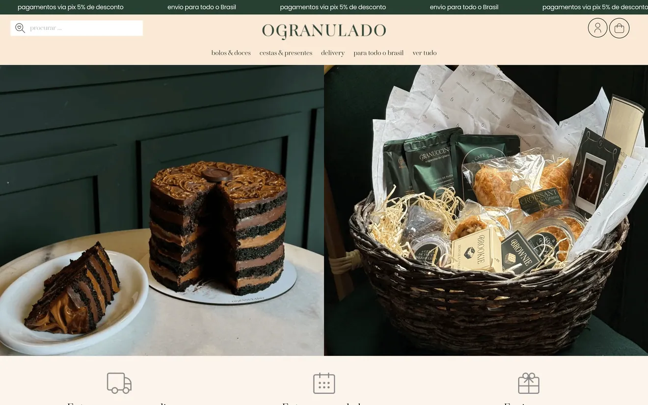 Primeira dobra da loja Ogranulado