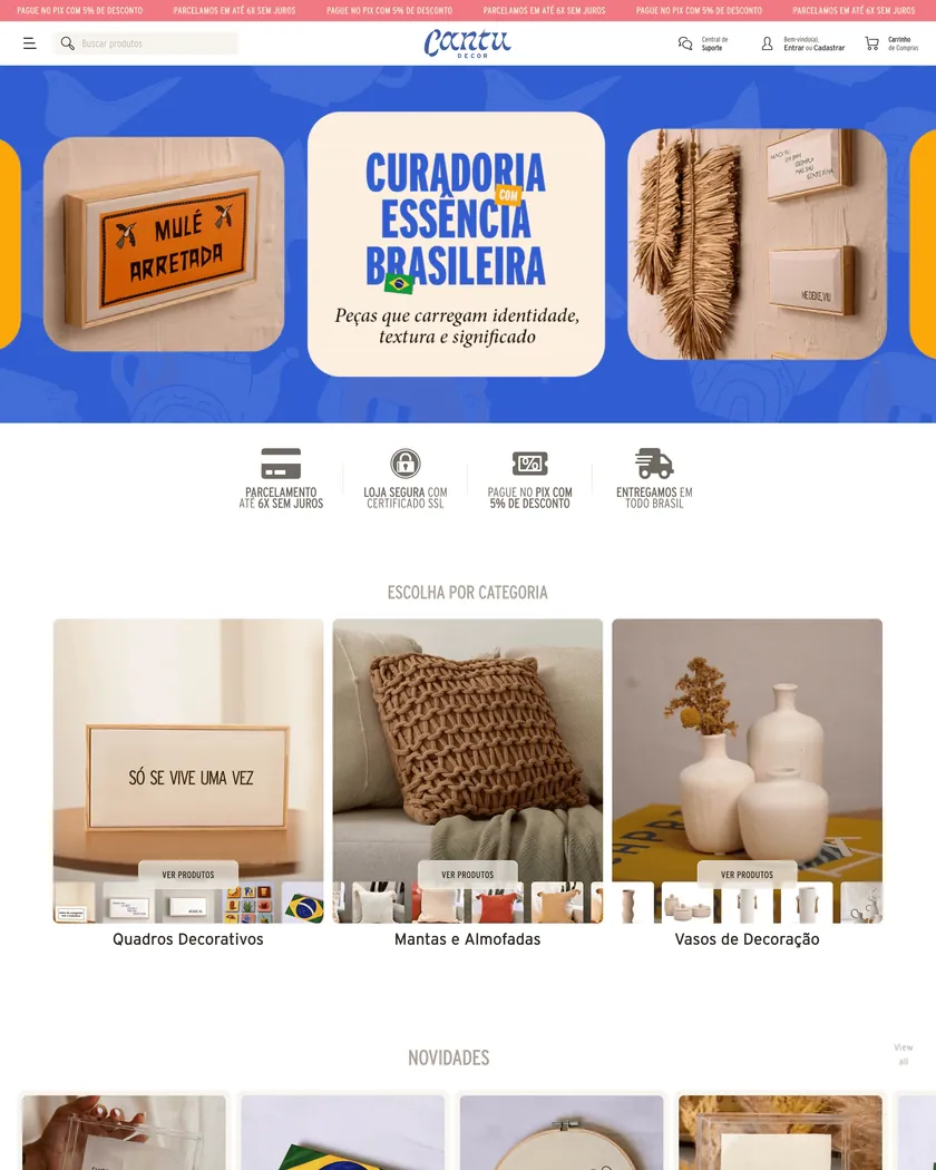 Primeira dobra da loja Cantu Decor