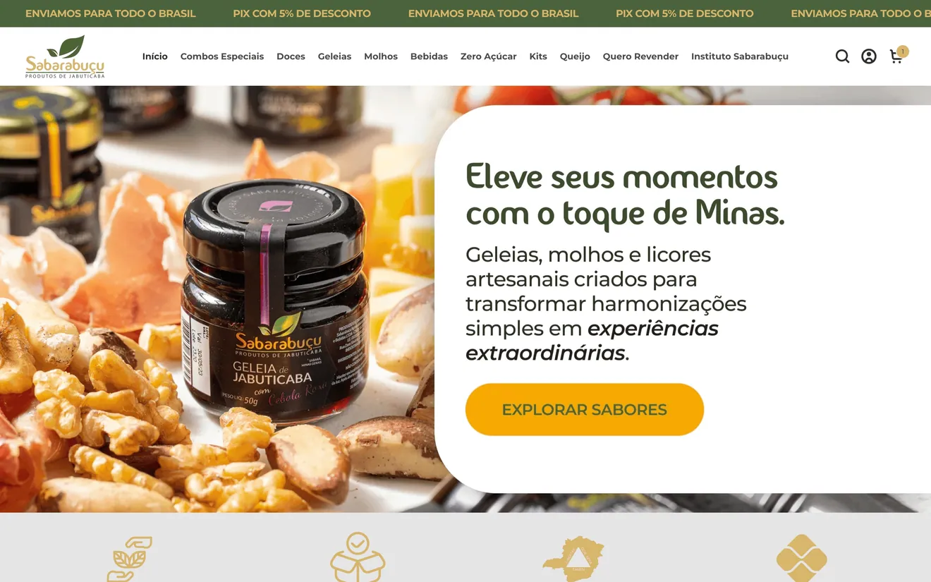 Primeira dobra da loja Sabarabuçu