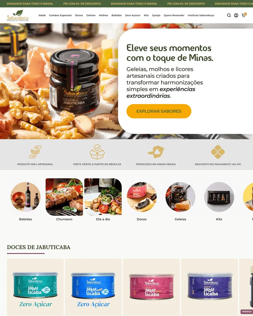 Primeira dobra da loja Sabarabuçu