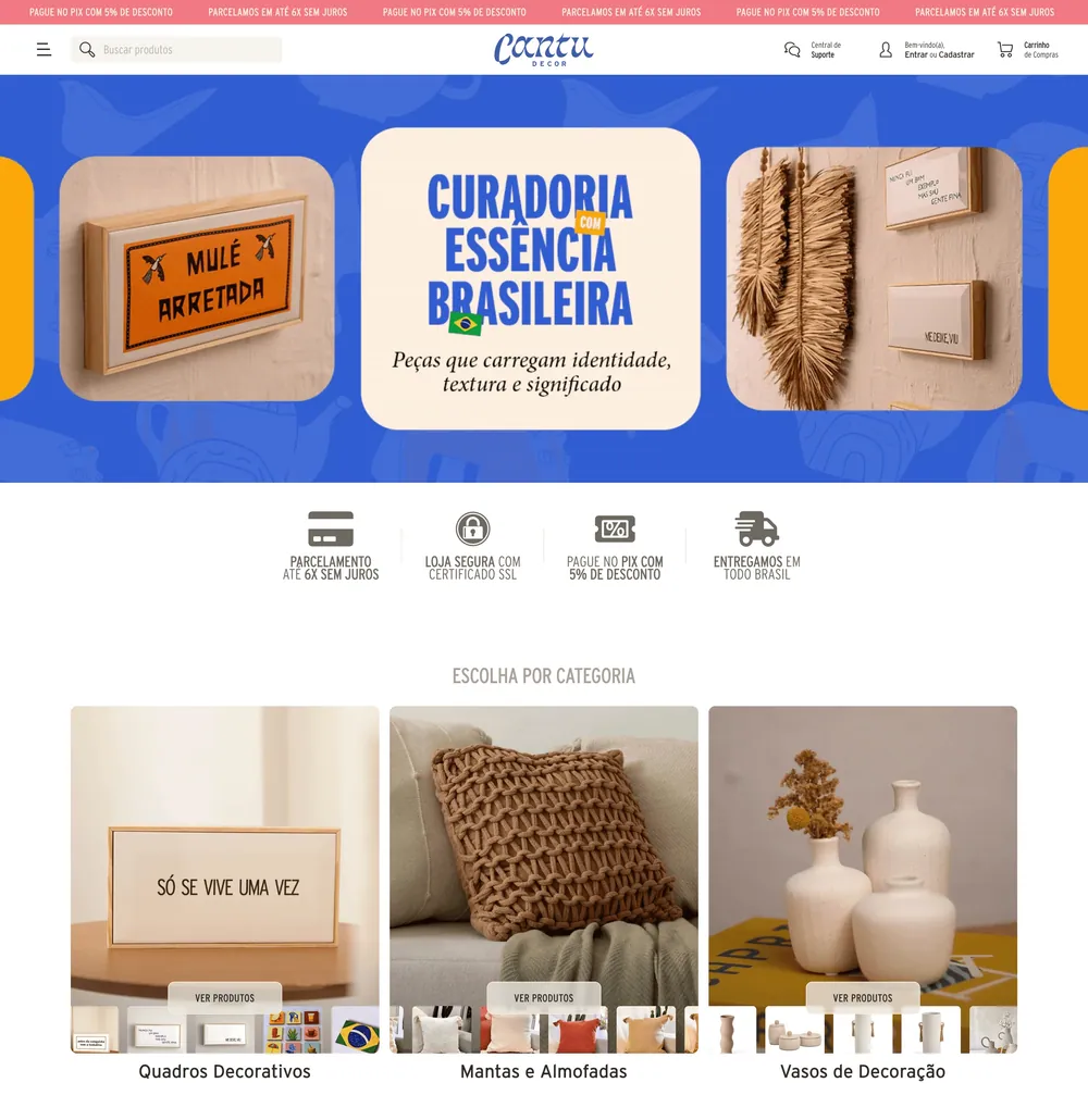Primeira dobra de outra loja Shopify criada pela Chesslab